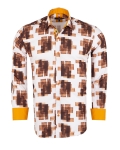 Printed Long Sleeved Mens Shirt SL 7498 - Thumbnail