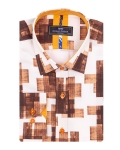 Printed Long Sleeved Mens Shirt SL 7498 - Thumbnail