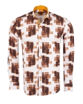 Printed Long Sleeved Mens Shirt SL 7498 - Thumbnail