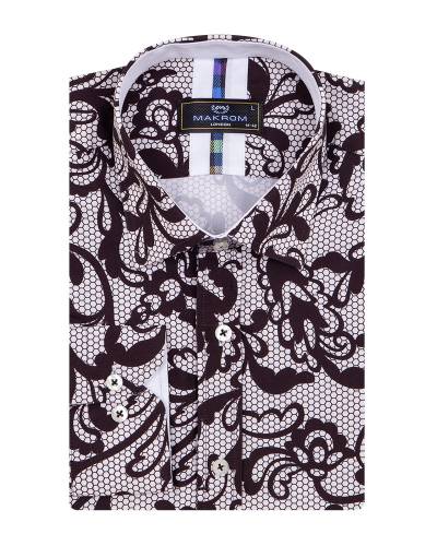 MAKROM - Printed Long Sleeved Mens Shirt SL 7500