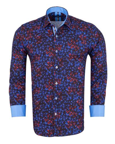 MAKROM - Printed Long Sleeved Mens Shirt SL 7501