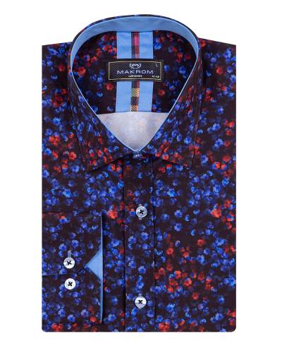 Printed Long Sleeved Mens Shirt SL 7501