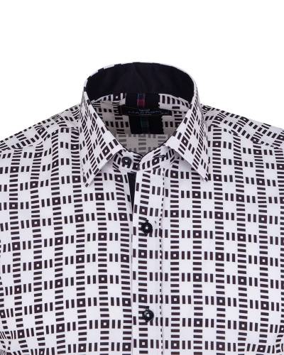 MAKROM - Printed Long Sleeved Mens Shirt SL 7503