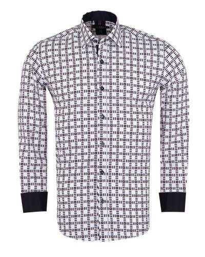 MAKROM - Printed Long Sleeved Mens Shirt SL 7503 (1)