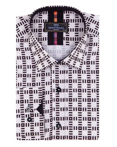 Printed Long Sleeved Mens Shirt SL 7503