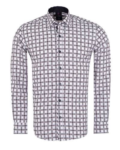 Printed Long Sleeved Mens Shirt SL 7503