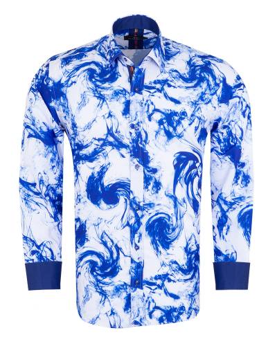 MAKROM - Printed Long Sleeved Mens Shirt SL 7504 (1)