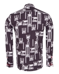Printed Long Sleeved Mens Shirt SL 7505 - Thumbnail