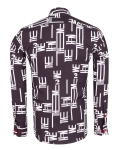 Printed Long Sleeved Mens Shirt SL 7505 - Thumbnail