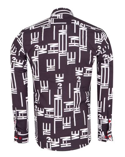 Printed Long Sleeved Mens Shirt SL 7505