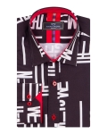 Printed Long Sleeved Mens Shirt SL 7505 - Thumbnail