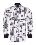 Printed Long Sleeved Mens Shirt SL 7505 - Thumbnail