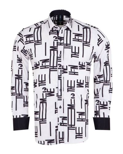 MAKROM - Printed Long Sleeved Mens Shirt SL 7505 (1)