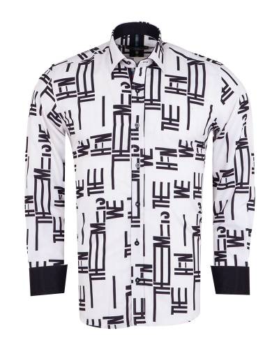 Printed Long Sleeved Mens Shirt SL 7505