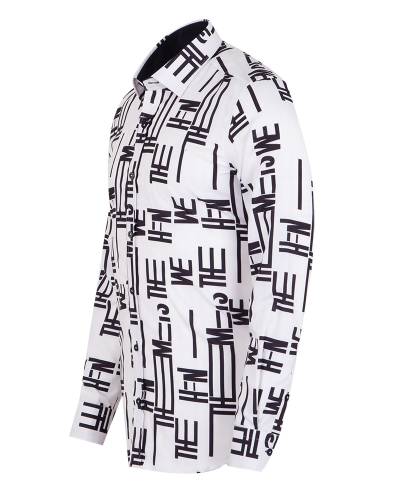 Printed Long Sleeved Mens Shirt SL 7505