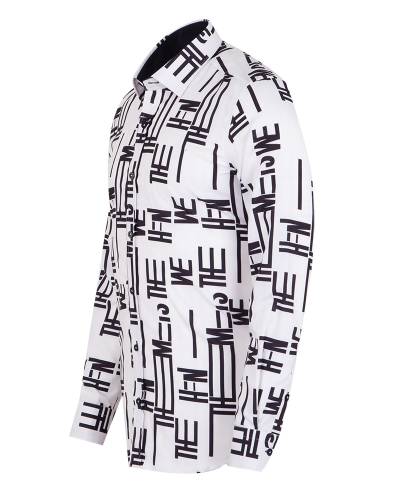 Printed Long Sleeved Mens Shirt SL 7505