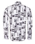 Printed Long Sleeved Mens Shirt SL 7505 - Thumbnail