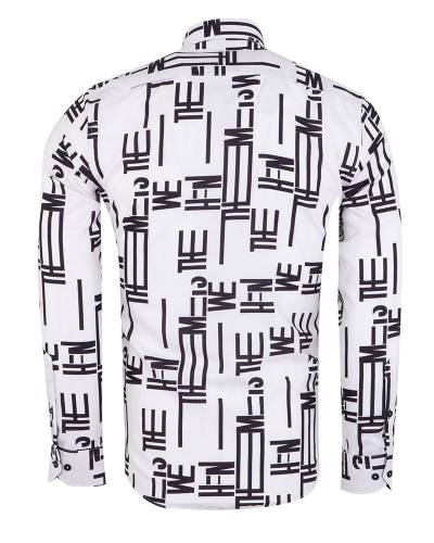 Printed Long Sleeved Mens Shirt SL 7505