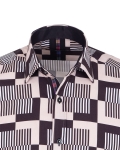 Printed Long Sleeved Mens Shirt SL 7506 - Thumbnail