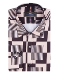 Printed Long Sleeved Mens Shirt SL 7506 - Thumbnail