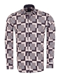 Printed Long Sleeved Mens Shirt SL 7506 - Thumbnail