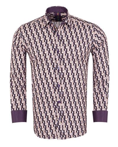 MAKROM - Printed Long Sleeved Mens Shirt SL 7507