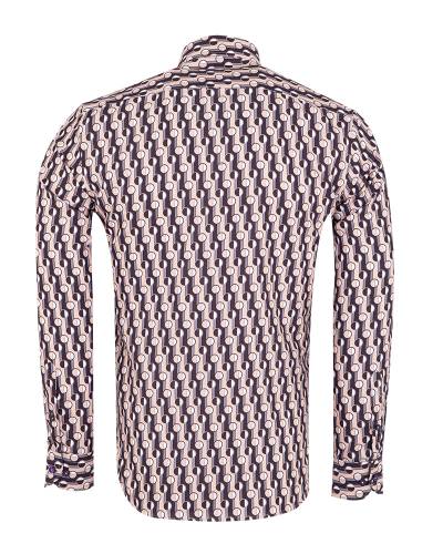 Printed Long Sleeved Mens Shirt SL 7507