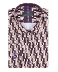 Printed Long Sleeved Mens Shirt SL 7507 - Thumbnail