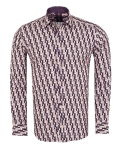 Printed Long Sleeved Mens Shirt SL 7507 - Thumbnail