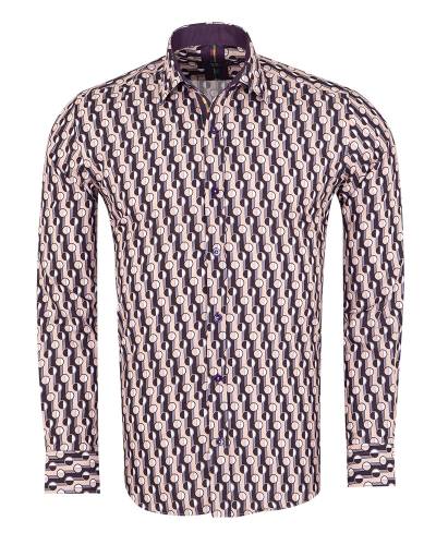 Printed Long Sleeved Mens Shirt SL 7507