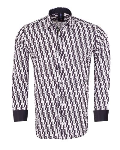 Printed Long Sleeved Mens Shirt SL 7507