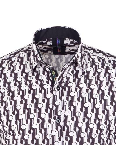 Printed Long Sleeved Mens Shirt SL 7507