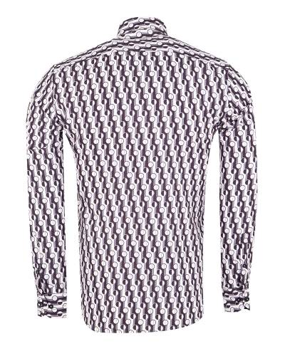 Printed Long Sleeved Mens Shirt SL 7507