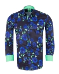 Printed Long Sleeved Mens Shirt SL 7508 - Thumbnail