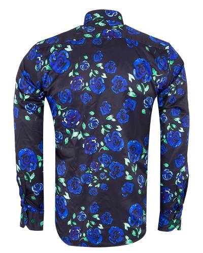 Printed Long Sleeved Mens Shirt SL 7508