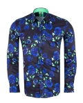 Printed Long Sleeved Mens Shirt SL 7508 - Thumbnail