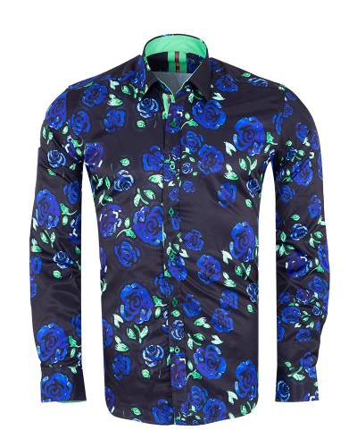 Printed Long Sleeved Mens Shirt SL 7508