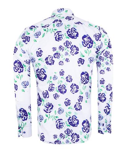 Printed Long Sleeved Mens Shirt SL 7508