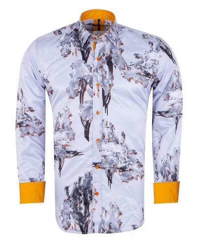 Printed Long Sleeved Mens Shirt SL 7509