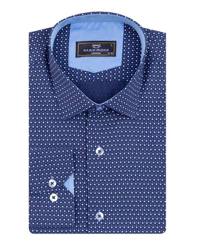 MAKROM - Printed Long Sleeved Mens Shirt SL 7513 (1)