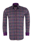 Printed Long Sleeved Mens Shirt SL 7554 - Thumbnail