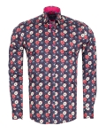 Printed Long Sleeved Mens Shirt SL 7566 - Thumbnail