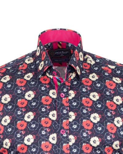 Printed Long Sleeved Mens Shirt SL 7566