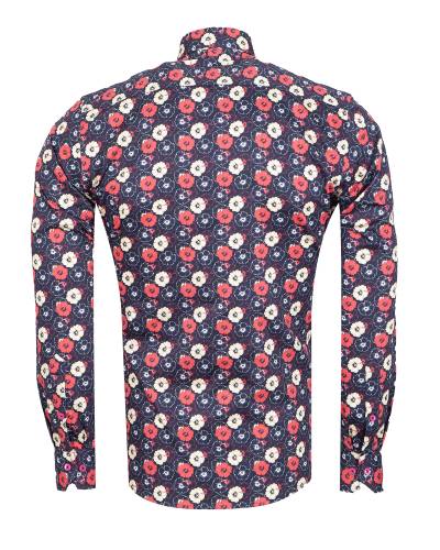 Printed Long Sleeved Mens Shirt SL 7566