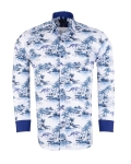 Printed Long Sleeved Mens Shirt SL 7570 - Thumbnail