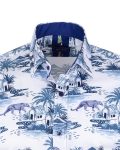 Printed Long Sleeved Mens Shirt SL 7570 - Thumbnail
