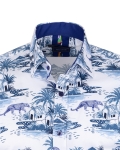 Printed Long Sleeved Mens Shirt SL 7570 - Thumbnail