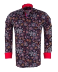 Printed Long Sleeved Mens Shirt SL 7578 - Thumbnail