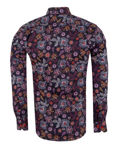 Printed Long Sleeved Mens Shirt SL 7578