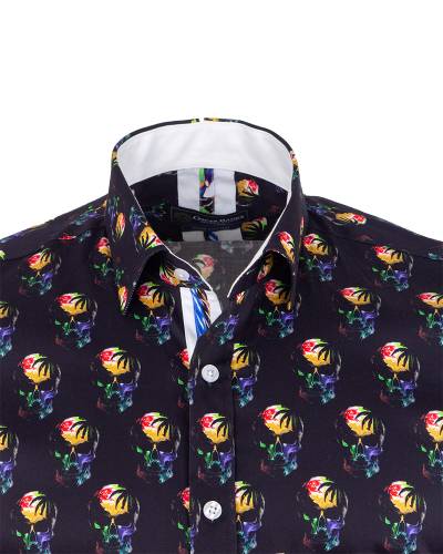 Printed Long Sleeved Mens Shirt SL 7586